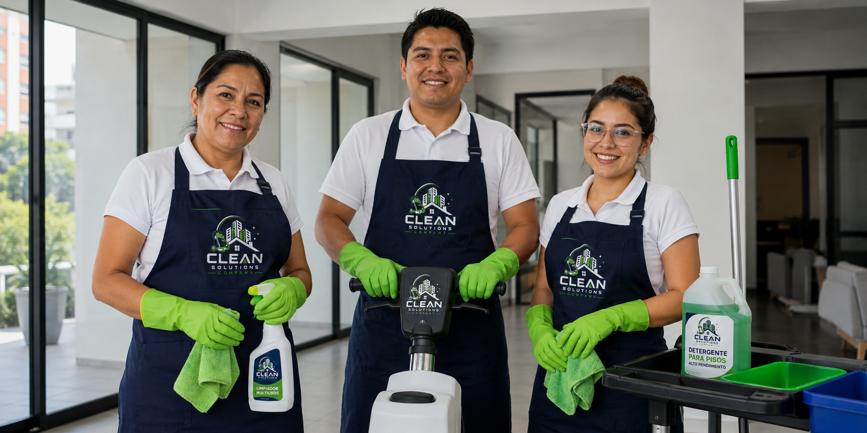 Equipo Clean Solutions trabajando