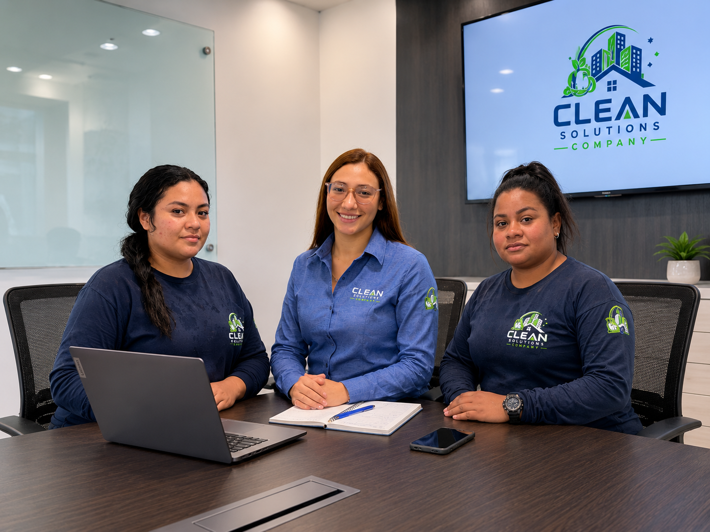 Equipo de Clean Solutions en reunión de trabajo