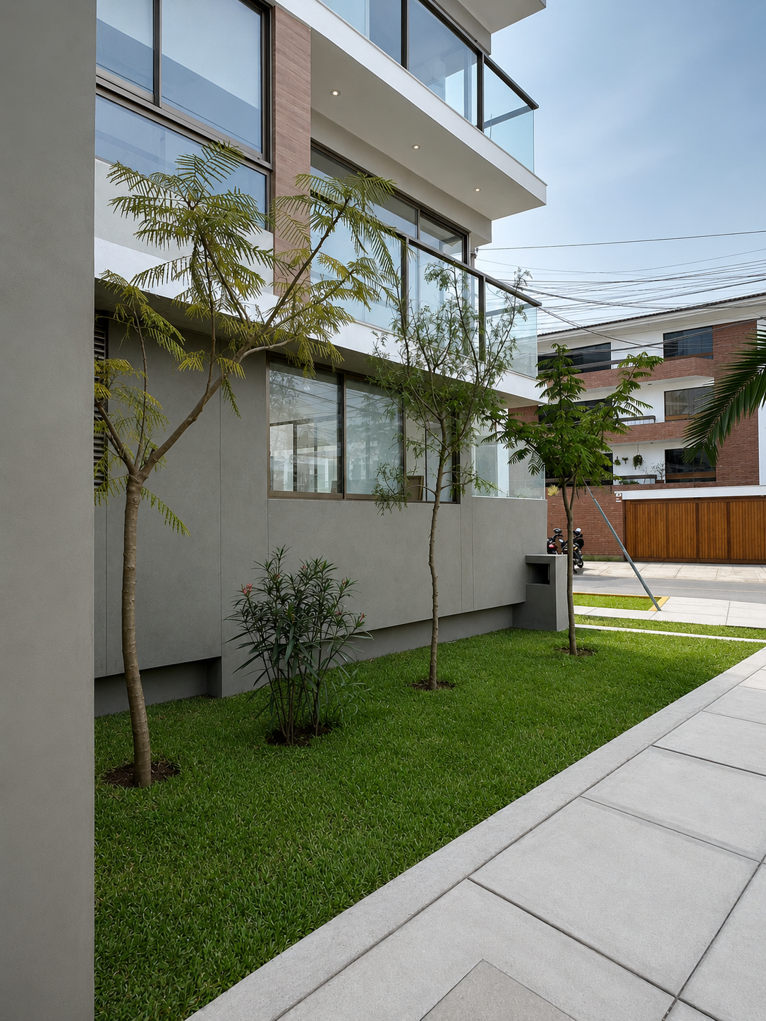 Área social y mueble de almacenamiento